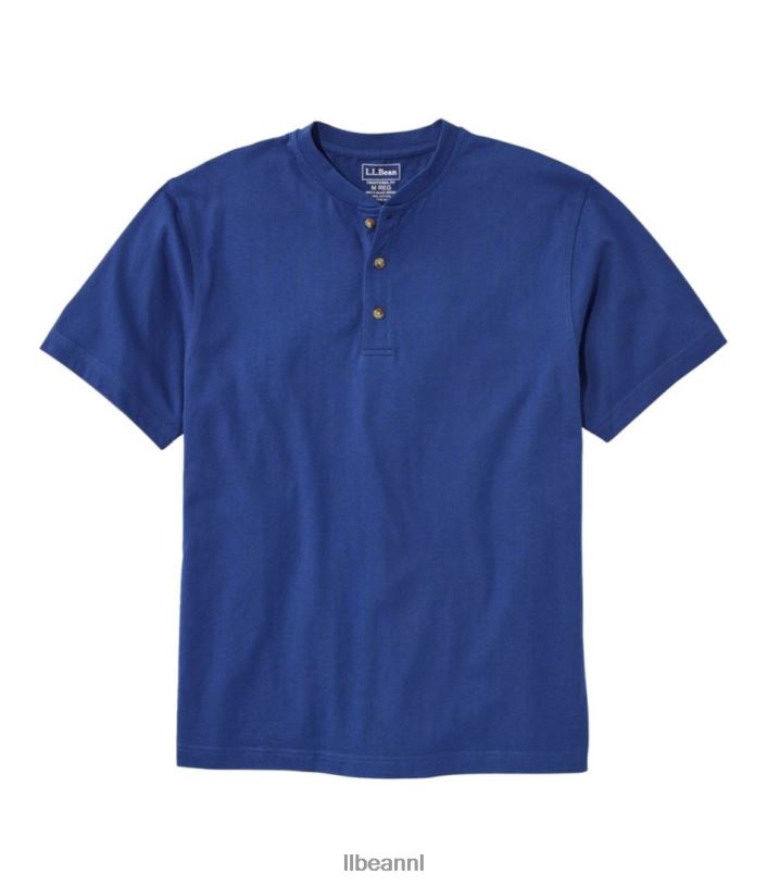 L.L.Bean Heren zorgeloos krimpvrij T-shirt oceaanblauw kleding VT0646436