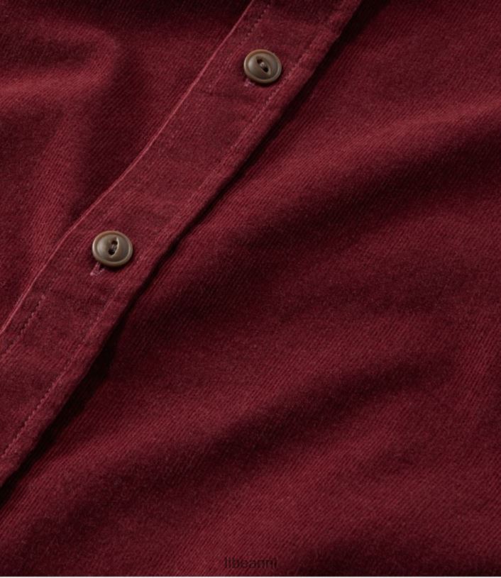 L.L.Bean Heren kenmerkend microgolf corduroy overhemd bleekgeel kleding VT064544