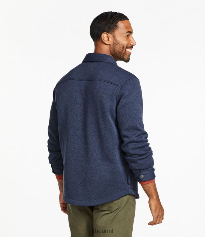 L.L.Bean Heren trui fleeceshirt jac heldere marine kleding VT0643400