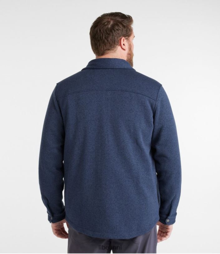 L.L.Bean Heren trui fleeceshirt jac heldere marine kleding VT0643400
