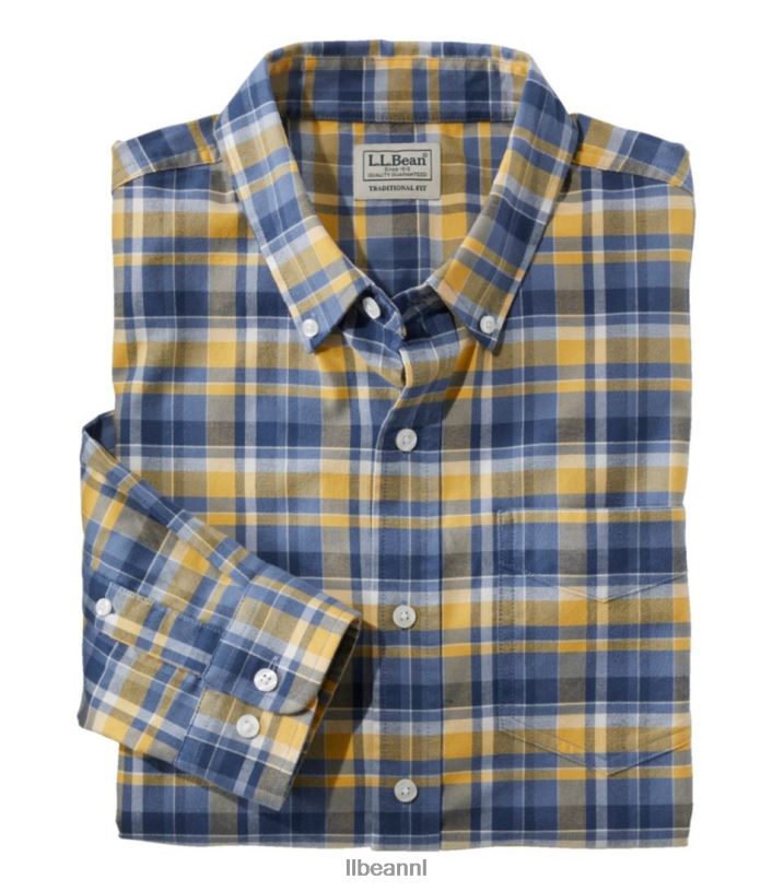 L.L.Bean Heren Comfort-stretch Oxford-overhemd guldenroede kleding VT0646538