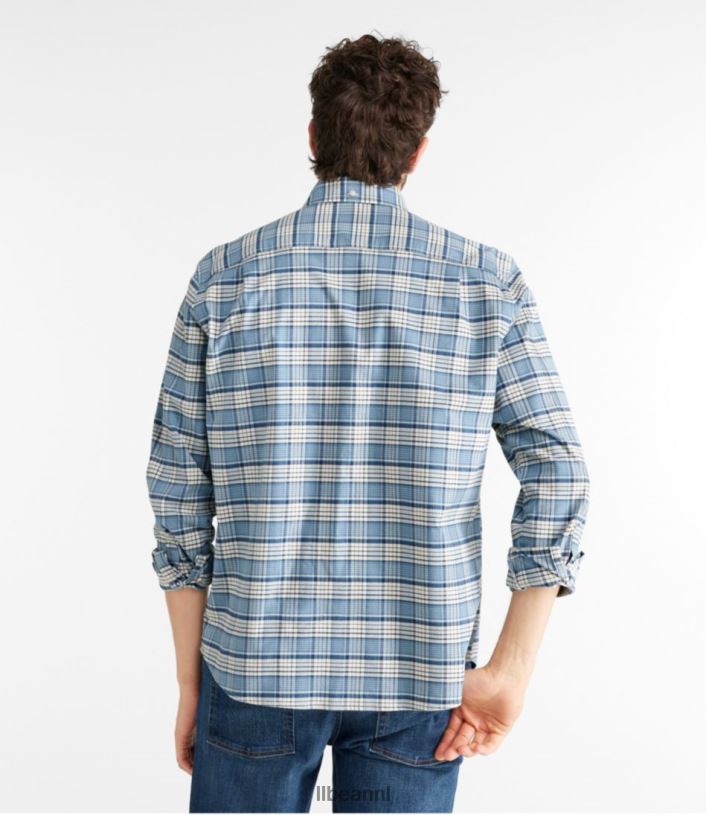 L.L.Bean Heren Comfort-stretch Oxford-overhemd middenblauw kleding VT0644804