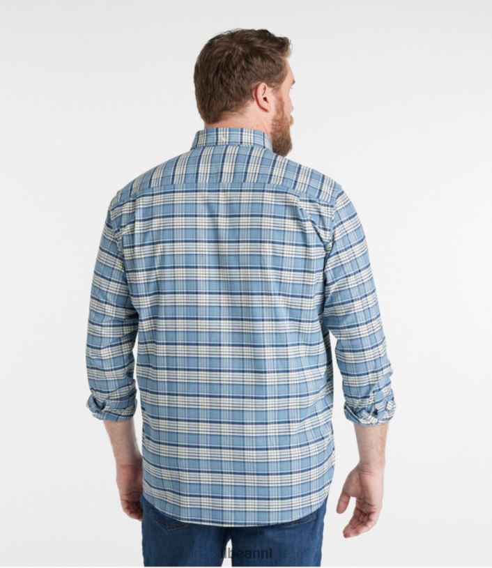 L.L.Bean Heren Comfort-stretch Oxford-overhemd middenblauw kleding VT0644804