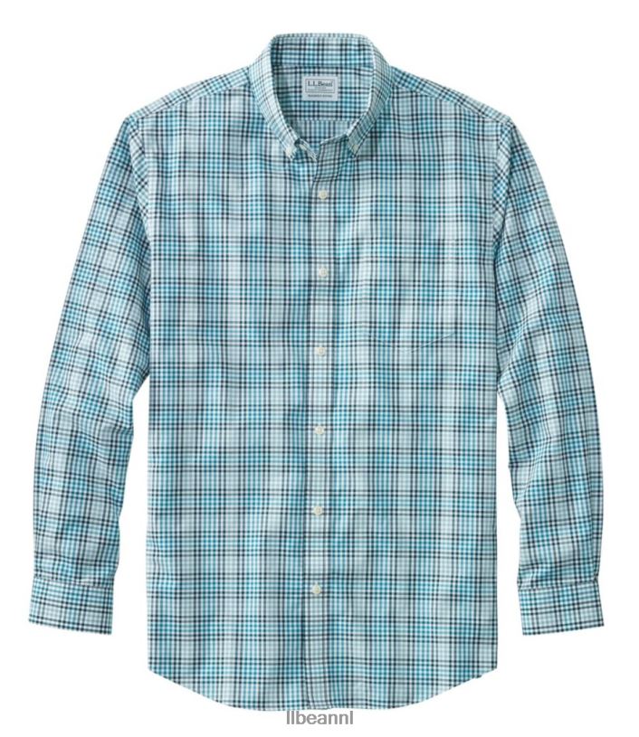 L.L.Bean Heren kreukvrij kennebunk sportshirt echte wintertaling kleding VT0645017