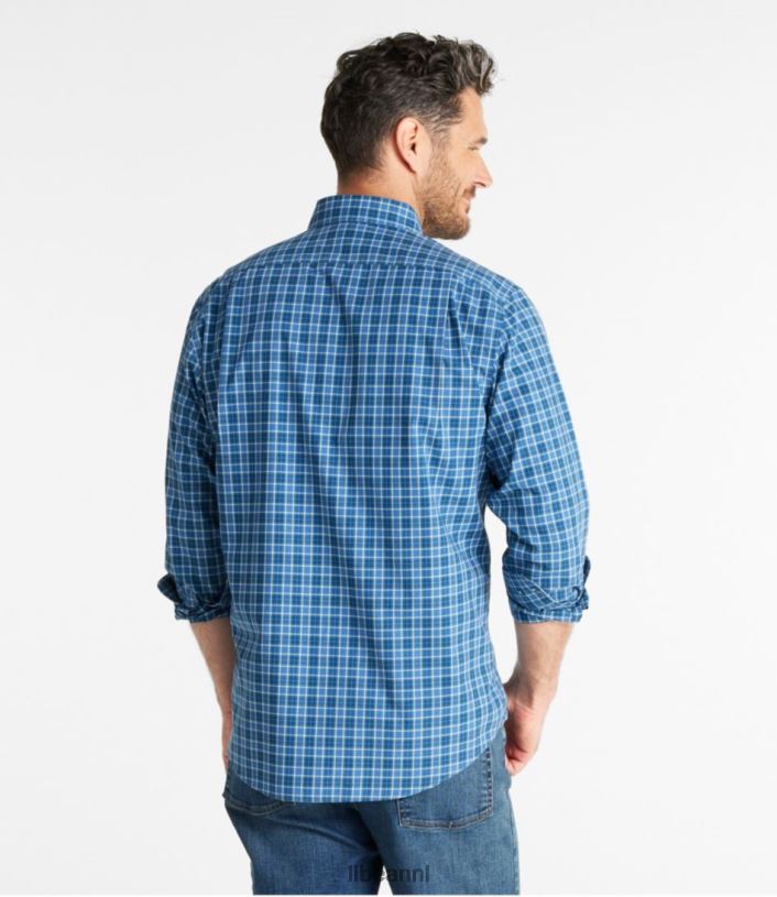 L.L.Bean Heren kreukvrij kennebunk sportshirt grijze steward kleding VT0645992