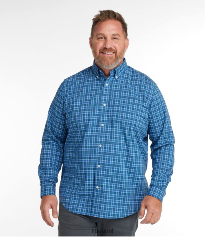 L.L.Bean Heren kreukvrij kennebunk sportshirt grijze steward kleding VT0645992