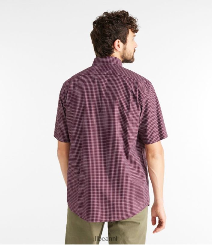 L.L.Bean Heren kreukvrij kennebunk sportshirt smaragdgroene spar kleding VT0643481