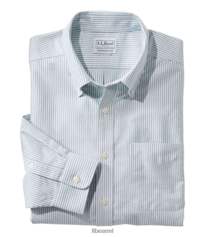 L.L.Bean Heren kreukvrij klassiek Oxford-overhemd antiek groen kleding VT0645023