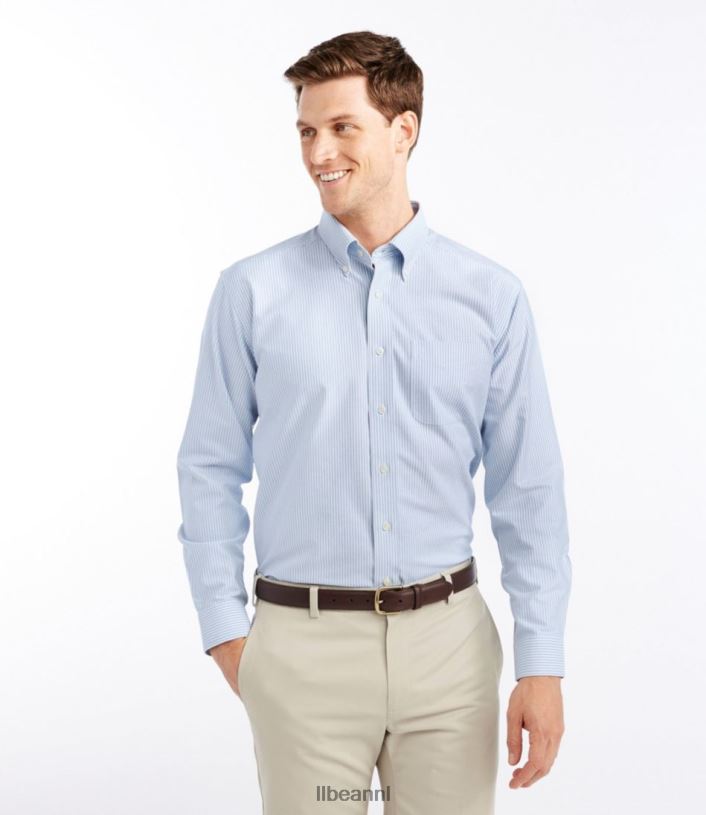 L.L.Bean Heren kreukvrij klassiek Oxford-overhemd arctisch blauw kleding VT0643511