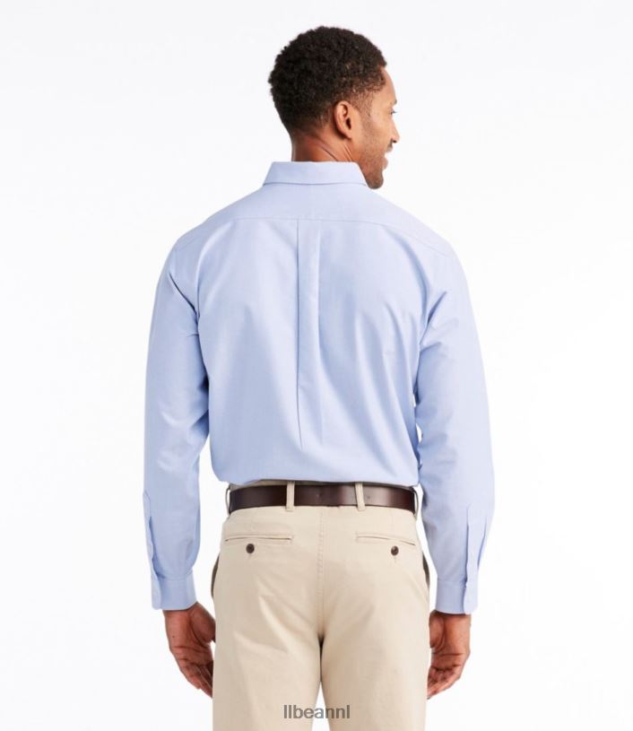 L.L.Bean Heren kreukvrij klassiek Oxford-overhemd frans blauw kleding VT064682