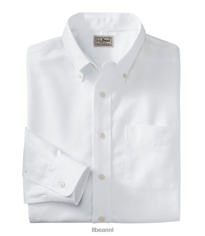 L.L.Bean Heren kreukvrij klassiek Oxford-overhemd wit kleding VT0645008