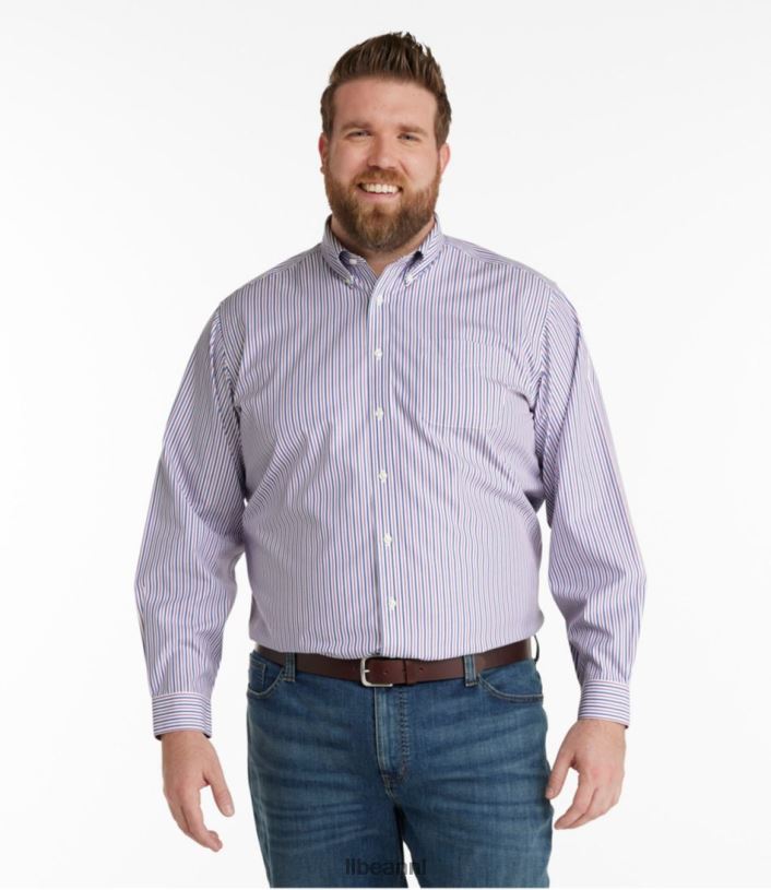 L.L.Bean Heren kreukvrij overhemd van Oxford-stof arctisch paars kleding VT064706