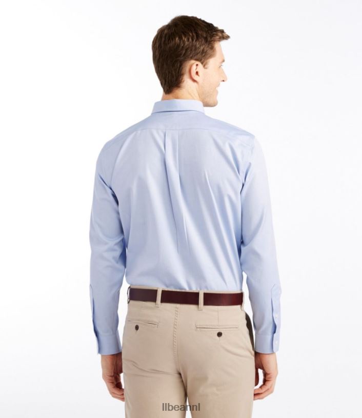L.L.Bean Heren kreukvrij overhemd van Oxford-stof blauw kleding VT064727