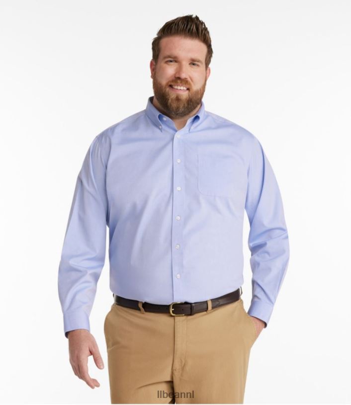 L.L.Bean Heren kreukvrij overhemd van Oxford-stof wit kleding VT0645020