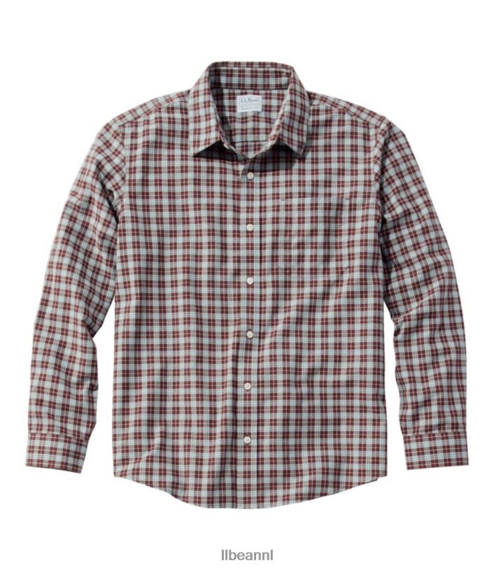 L.L.Bean Heren kreukvrij ultrazacht geborsteld katoenen overhemd bes kleding VT0645743