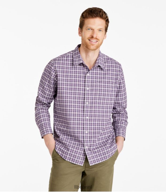 L.L.Bean Heren kreukvrij ultrazacht geborsteld katoenen overhemd guldenroede kleding VT0647180