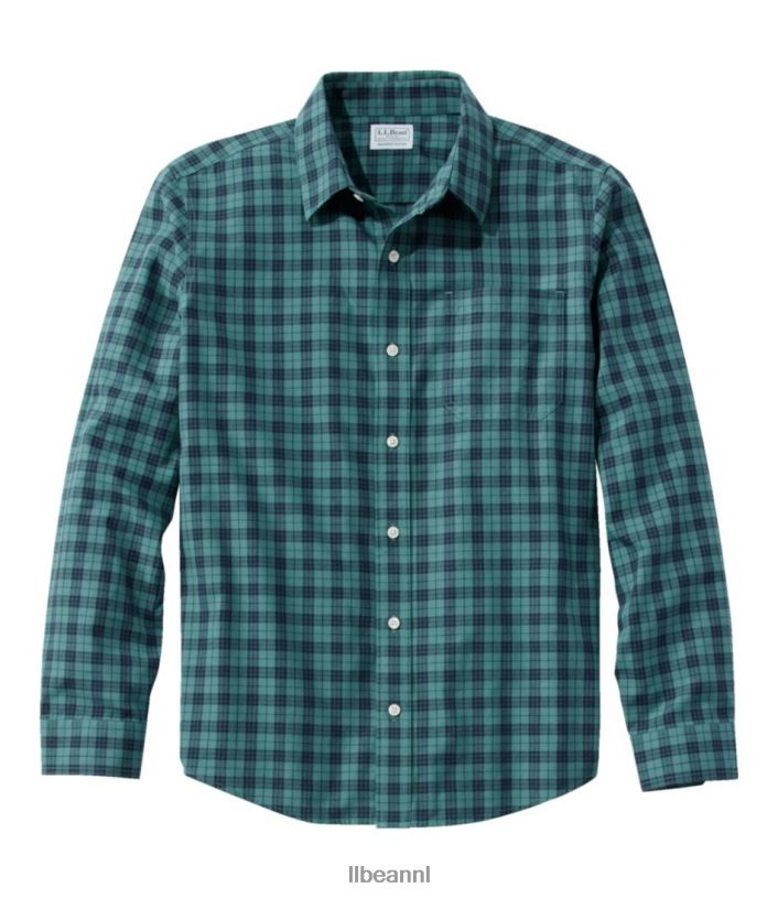 L.L.Bean Heren kreukvrij ultrazacht geborsteld katoenen overhemd zachte sparren kleding VT064295
