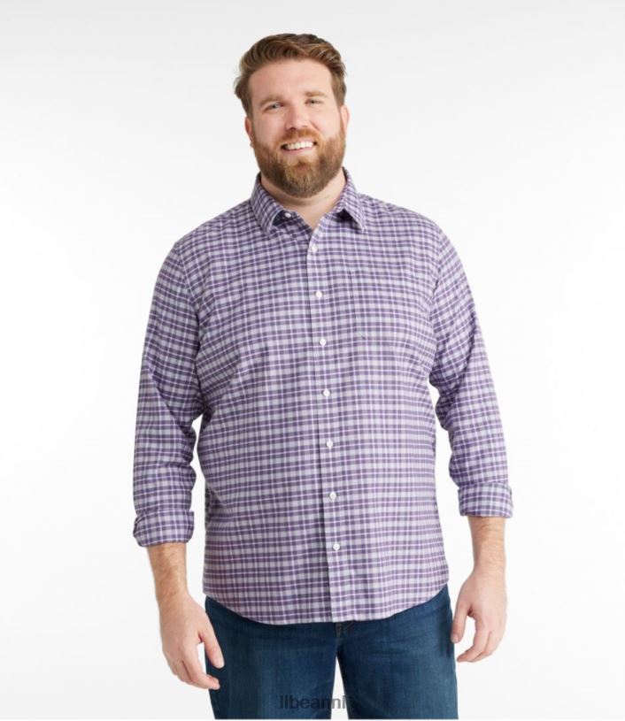 L.L.Bean Heren kreukvrij ultrazacht geborsteld katoenen overhemd zachte sparren kleding VT064295