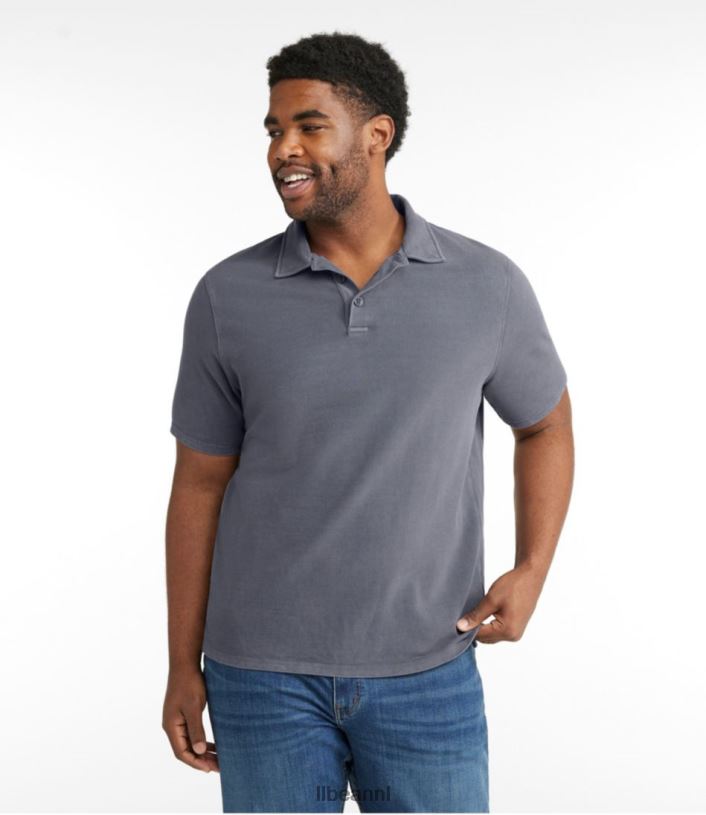 L.L.Bean Heren Beanbuilt piqué poloshirt warme blauwgroen kleding VT064241