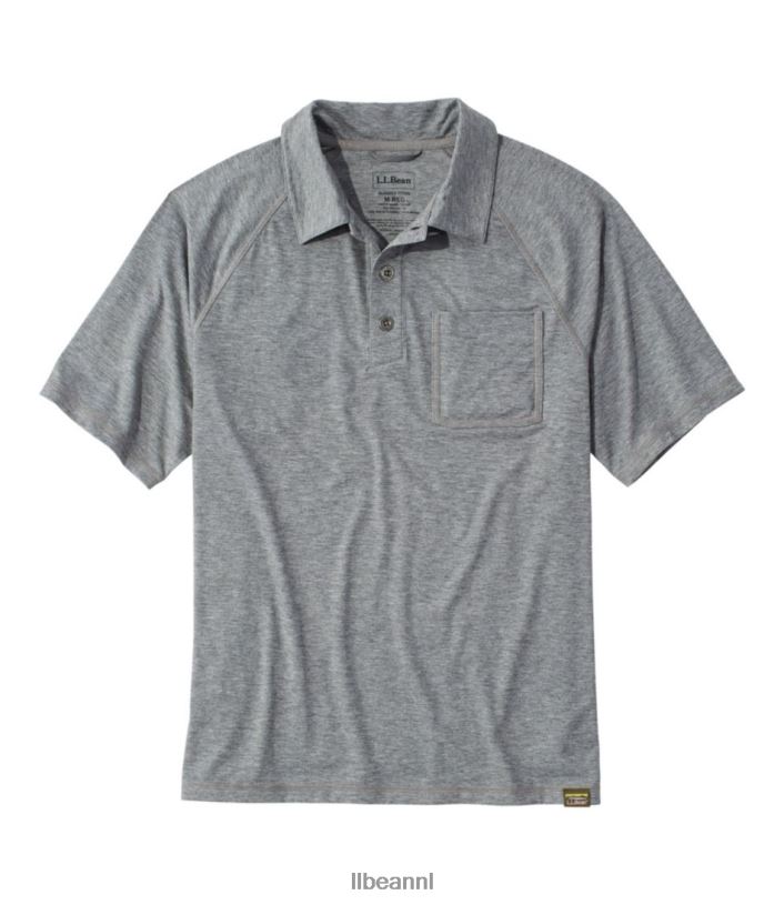L.L.Bean Heren alledaagse sunsmart-polo grijze heide kleding VT0644729