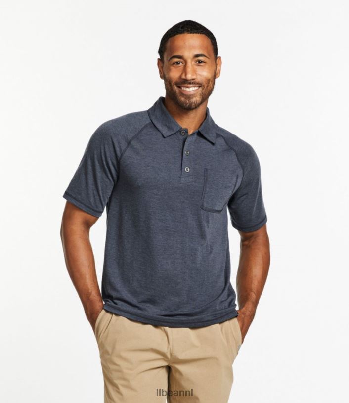 L.L.Bean Heren alledaagse sunsmart-polo grijze heide kleding VT0644729