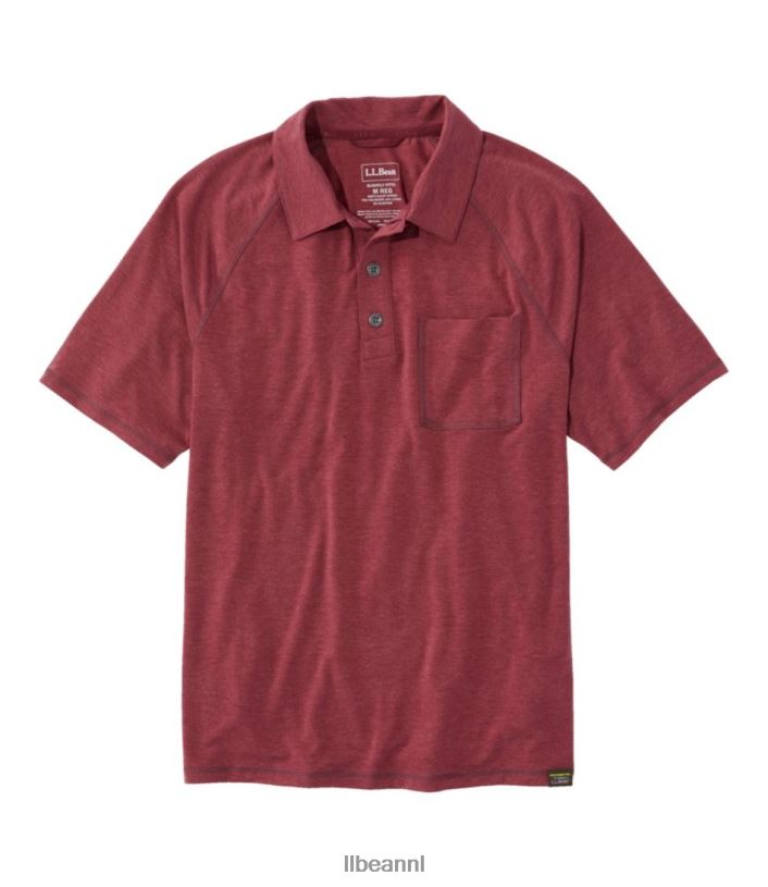 L.L.Bean Heren alledaagse sunsmart-polo rode wijn kleding VT0645776