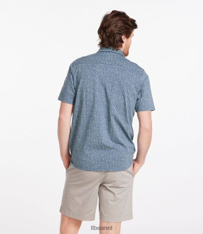 L.L.Bean Heren overhemd van biologisch katoen met knoopsluiting aan de voorkant warme koraalvissen kleding VT0643493