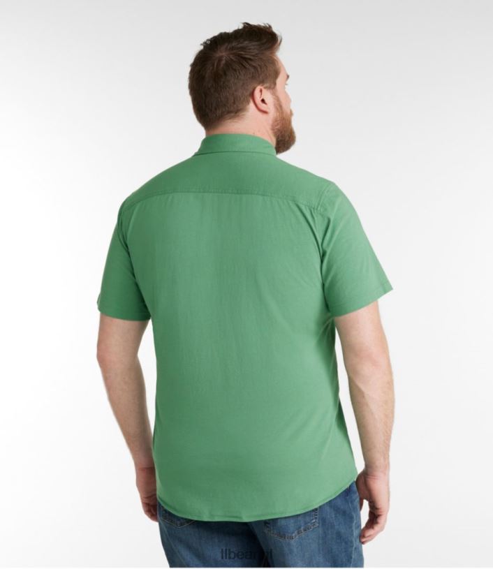L.L.Bean Heren overhemd van biologisch katoen met knoopsluiting aan de voorkant zee blauw kleding VT0645803