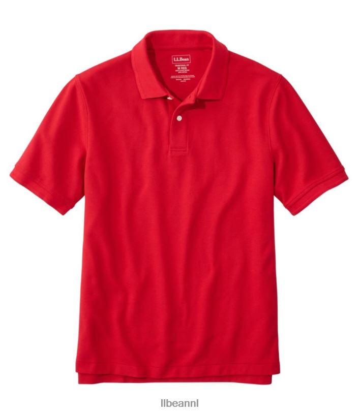 L.L.Bean x Double L Heren premium poloband nautisch rood kleding VT0646880