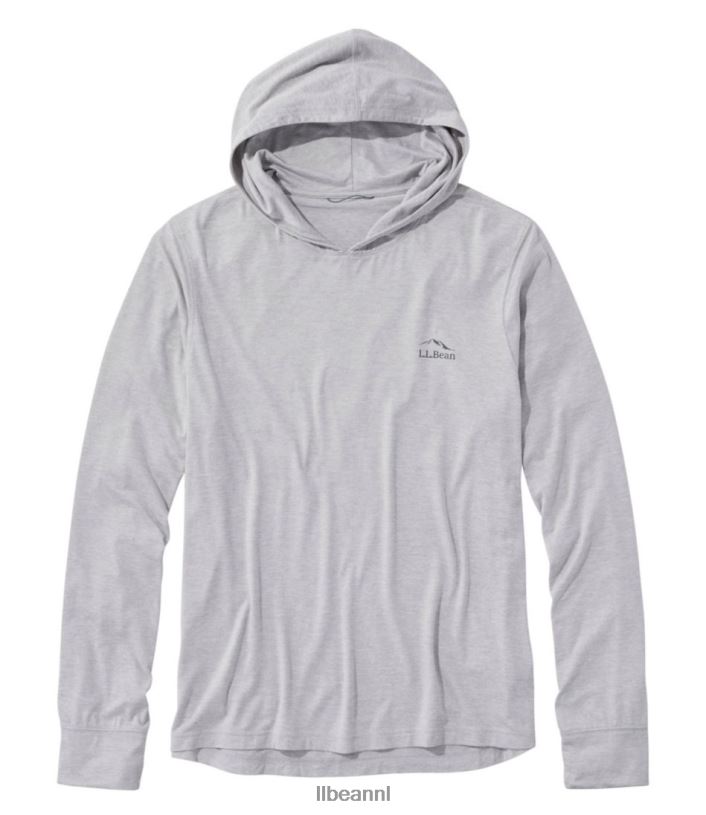 L.L.Bean Heren Insect Shield pro gebreide hoodie grijze kiezelheide kleding VT064385