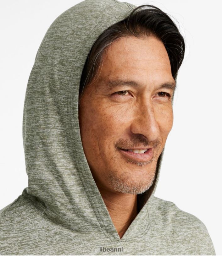 L.L.Bean Heren Insect Shield pro gebreide hoodie zilver berk kleding VT0644849