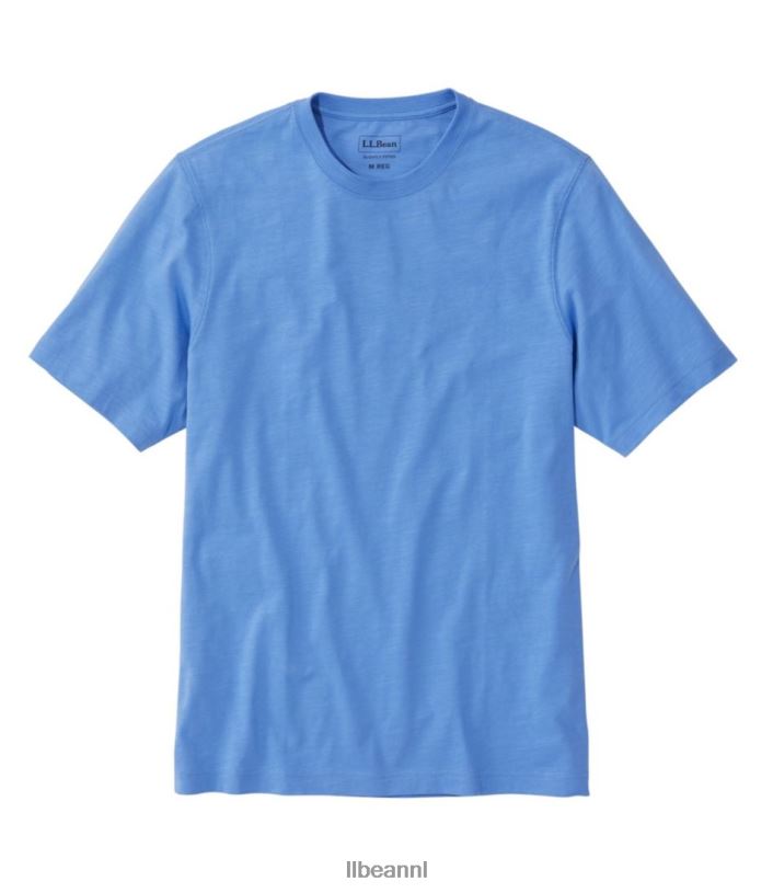 L.L.Bean Heren Lakewashed T-shirt van biologisch katoen arctisch blauw kleding VT0643085