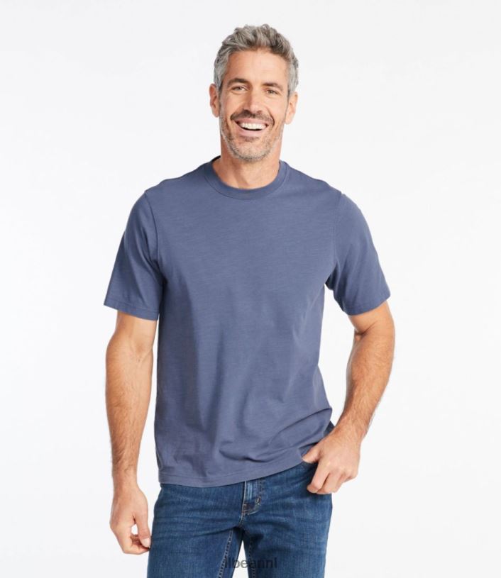 L.L.Bean Heren Lakewashed T-shirt van biologisch katoen arctisch blauw kleding VT0643085