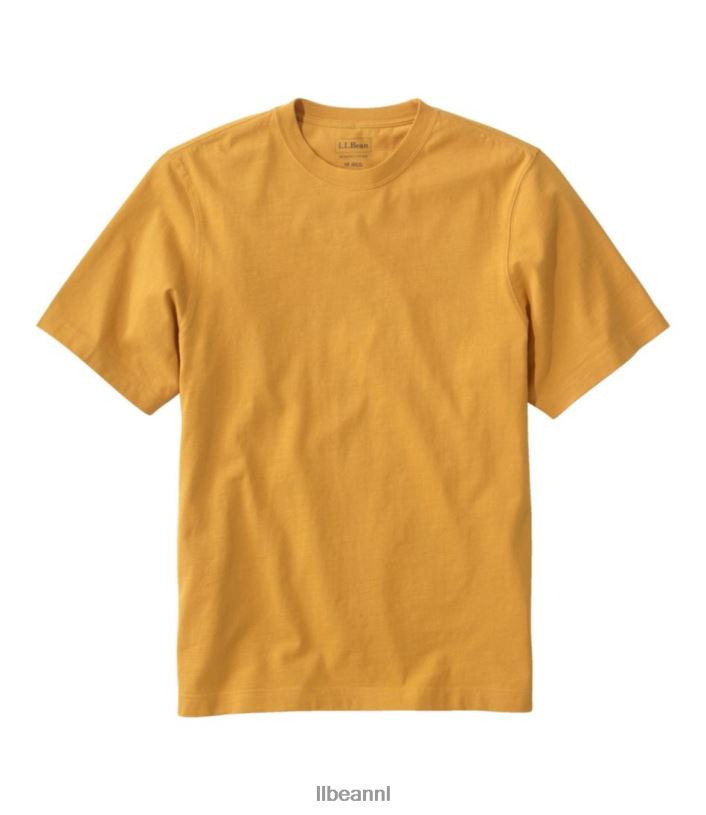 L.L.Bean Heren Lakewashed T-shirt van biologisch katoen warm goud kleding VT0646925