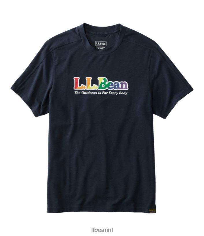 L.L.Bean Heren alledaags sunsmart-T-shirt regenbooglogo kleding VT0646574