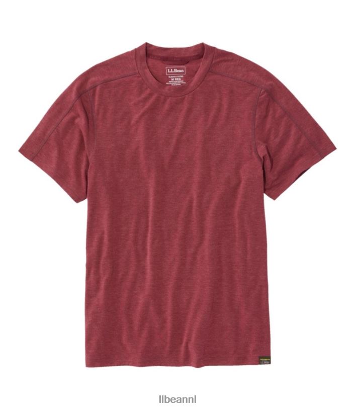 L.L.Bean Heren alledaags sunsmart-T-shirt rode wijn kleding VT0646946