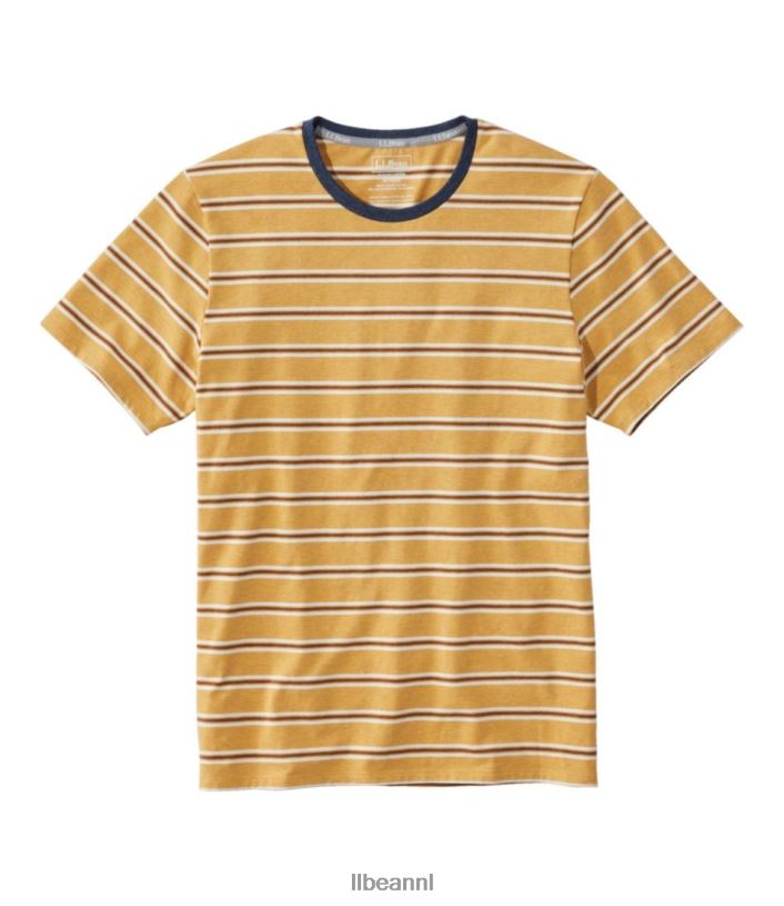 L.L.Bean Heren comfort stretch pima T-shirt warm goud kleding VT064430