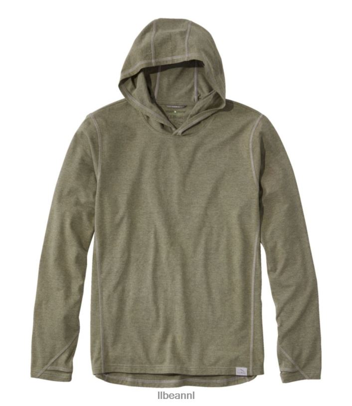 L.L.Bean Heren hoodie met insectenschild kelp groen kleding VT064289