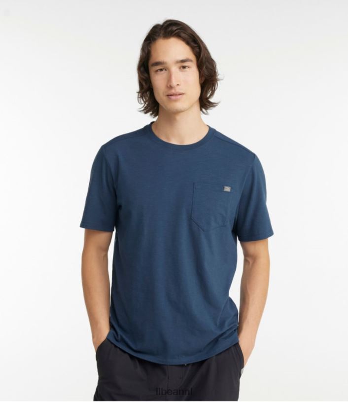 L.L.Bean Heren ontdekkingsreiziger slub T-shirt donker roodbruin kleding VT0644816