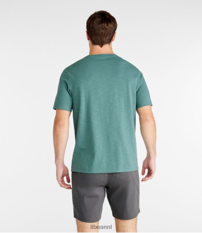 L.L.Bean Heren ontdekkingsreiziger slub T-shirt donker roodbruin kleding VT0644816