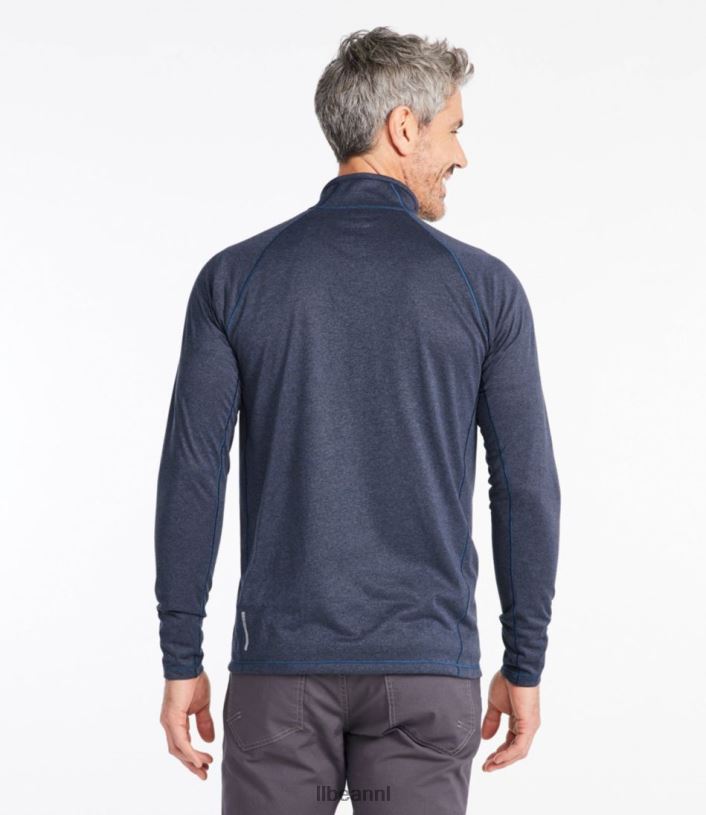 L.L.Bean Heren sneldrogend trail-T-shirt met 1/4 ritssluiting grafiet kleding VT0643190