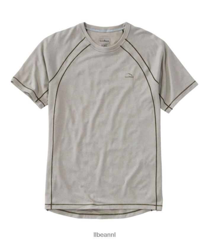L.L.Bean Heren sneldrogend trail-T-shirt met korte mouwen houtrook kleding VT0646952