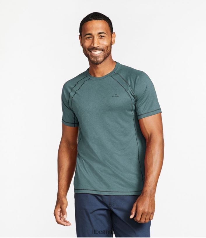 L.L.Bean Heren sneldrogend trail-T-shirt met korte mouwen zachte sparren kleding VT064265