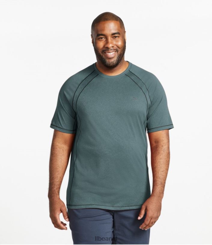 L.L.Bean Heren sneldrogend trail-T-shirt met korte mouwen zachte sparren kleding VT064265