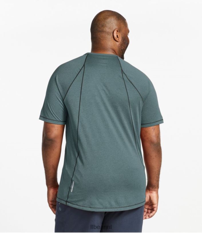 L.L.Bean Heren sneldrogend trail-T-shirt met korte mouwen zachte sparren kleding VT064265