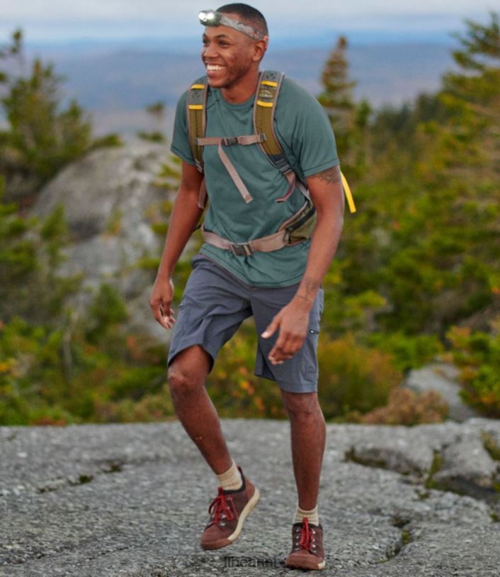 L.L.Bean Heren sneldrogend trail-T-shirt met korte mouwen zachte sparren kleding VT064265