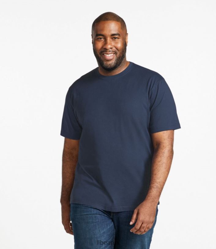 L.L.Bean Heren zorgeloos krimpvrij T-shirt blauwgroen kleding VT0646874
