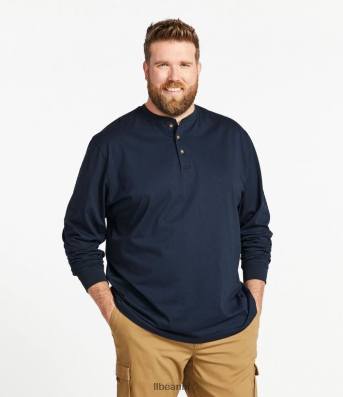 L.L.Bean Heren zorgeloos krimpvrij T-shirt oceaanblauw kleding VT0646460