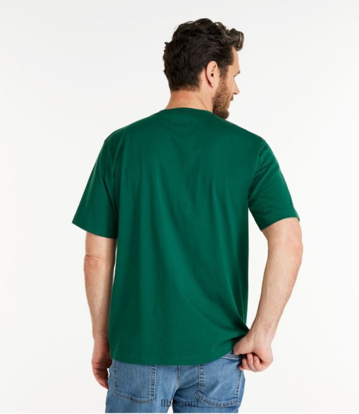 L.L.Bean Heren zorgeloos krimpvrij T-shirt zeewater kleding VT0642941