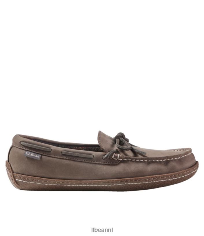 L.L.Bean Heren handgenaaide pantoffels grafiet schoenen VT064958